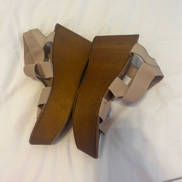Steve Madden Wooden Bandage Wedges - Picture 2 of 4